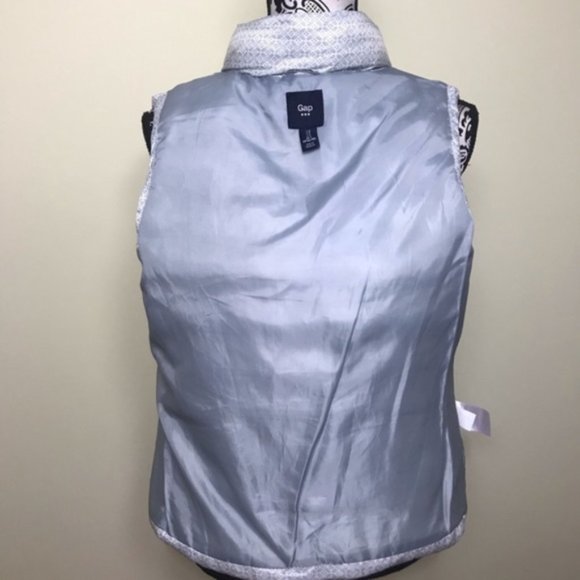 💖MEGA SALE💖Gap Women’s Vest White Gray AUTHENTIC ALSU00243 - Picture 6 of 8